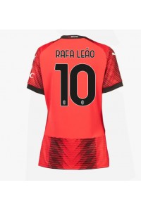 AC Milan Rafael Leao #10 Jalkapallovaatteet Naisten Kotipaita 2023-24 Lyhythihainen